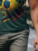 Polo Uomo Taglio Dritto Estate 2026 Traspirante Asciugatura Rapida Stampa Schizzi Calcio Collo Risvolto Tifosi Casual_viptrois.com
