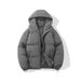 Couple's Solid Color Puffer Jacket - Unisex Thickened Winter Coat With Stand Collar, Oversized Fit & Trendy Streetwear Style_viptrois.com