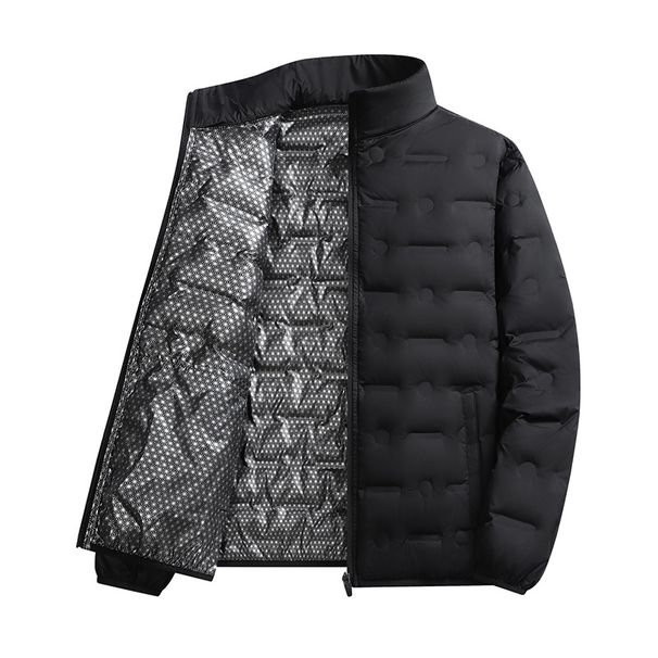Lightweight Black Gold Down Jacket For Men, New 90% White Duck Down, Autumn And Winter Cold-Proof, Warm, Stand Collar,_viptrois.com