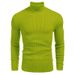 Men's Clothing Solid Color Vertical Pattern Pullover High Neck Sweater Winter Knitwear Solid Color Ribbed Pullover Casual Slim Fit Long Sleeve Tops_viptrois.com