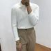 Men's Clothing Autumn Polo Shirt Lapel Sweater Long Sleeve Solid Color Inner Wear Knitted Bottoming Shirt Top_viptrois.com