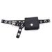 Combination black casual decoration jeans full hole eyelets paired with zero wallet waist bag belt_viptrois.com