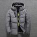 Men's Winter Jacket With Hood, Lightweight Warm Puffer Coat, Water-Resistant Outdoor Windbreaker For Casual & Sports_viptrois.com