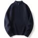 Pure Maple House Clothing / Autumn And Winter New Knitted Men's Japanese Retro Stand Collar Pullover Loose Sweater_viptrois.com