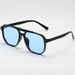 New Double Beam Fashion Simple Large Frame Sunglasses Ins Personality Ocean Lens Glasses_viptrois.com