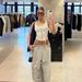 Men's Clothing Personality Street Loose Wide Leg Pants Gray Casual Pants Sweatpants_viptrois.com