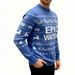 Men's Winter Pullover Sweater - Cozy Christmas Knit With Snowflake & Deer Design, Large Size Options (M-XXL), Warm Fleece Lining_viptrois.com