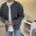 Men's Casual Knit Cardigan Sweater - Soft Loose Fit Long Sleeve Open Front Pullover For Fall Winter (Dark Blue, Gray, Beige, Khaki, Black)_viptrois.com