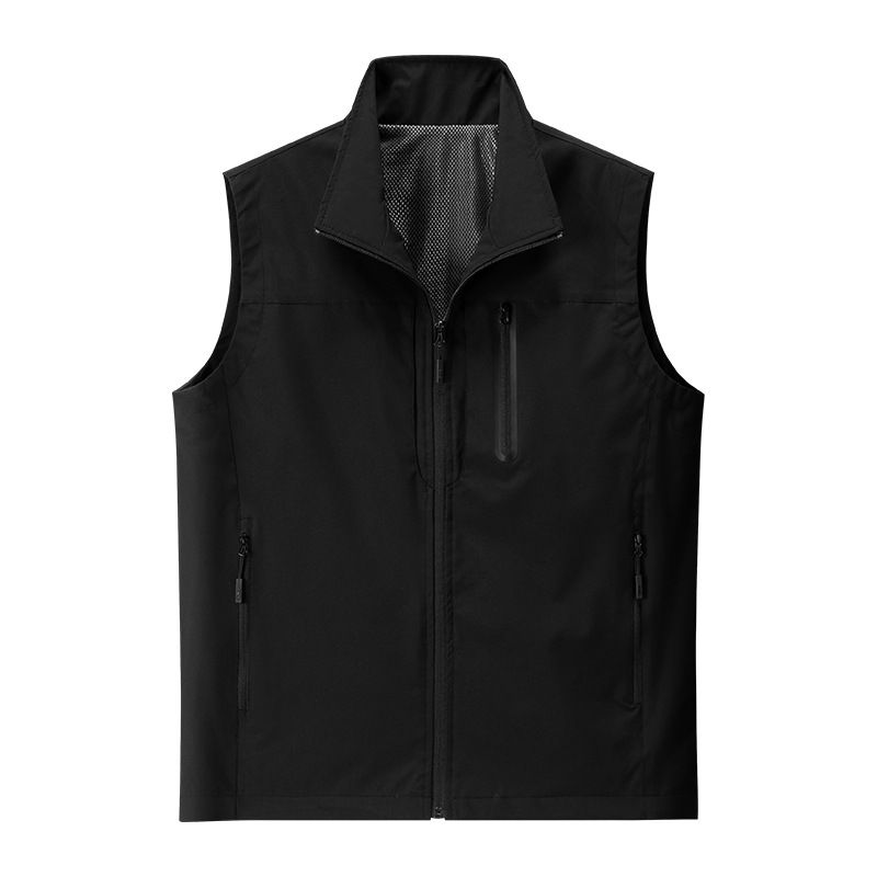 Men’s Utility Vest – Lightweight Fishing/Hiking Photographer Vest With Multi-Pockets (M-6XL, Black/Ivory/Army Green/Navy/Charcoal)_viptrois.com