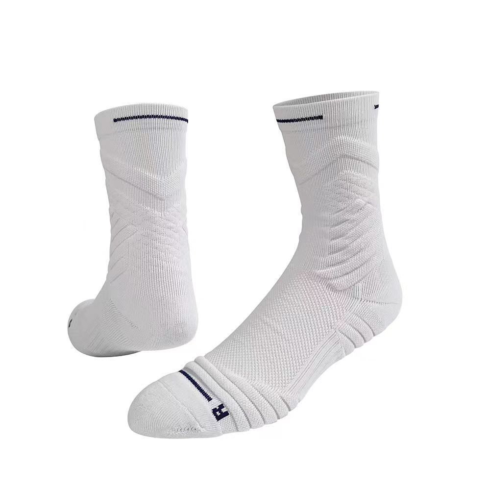 Basketball socks long high top sports socks elite towel bottom solid color new sweat absorption_viptrois.com