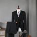 Men's Slim Fit Suit Set Formal & Wedding Blazer With Trousers - Classic Notch Lapel & Single Button Closure Wrinkle-Resistant Poly-Viscose Blend _viptrois.com
