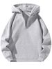 Men's Quarter-Zip Hooded Sweatshirt – Lightweight & Comfortable Pullover For Everyday Wear (S-XXL, Polyester Knit, Unisex Fit)_viptrois.com