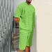 Unbeatable Quality Men's Matching Set Winter And Summer, Men's Sports, Loose Short Sleeved Shirt, Shorts For Teenagers_viptrois.com