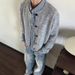 Retro Cardigan Sweater Men's High-end Round Neck Knitted Sweater Jacket_viptrois.com