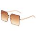 Oversized Square Frame Sunglasses - Rivet Detailing With Chain Temples For Street Style Photography_viptrois.com