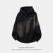Monochrome Man- Color-Block Brim Half-Open Collar Hooded Sweatshirt For Men Spring New 400G Heavyweight Texture Trendy Brand Oversized_viptrois.com