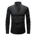 Men's Stretch Semi-Sheer Dress Shirt – 4-Way Elastic Polyester Business Casual Shirt With Breathable Comfort For Office & Evening Wear_viptrois.com