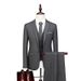 Suit Business Professional Formal Attire, Men's Korean Version Suit, Slim Fit Three Piece Set, Best Man And Groom's_viptrois.com