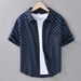 Men's Clothing Summer Men's Fashion Plaid Short Sleeved Denim Shirt Comfortable Youth Handsome Casual All Match Cotton Shirt_viptrois.com