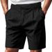 Men's Linen-Blend Casual Shorts – Vintage-Inspired Amekaji Summer Shorts With Breathable Relaxed Fit – Lightweight Beach & Streetwear Shorts_viptrois.com