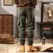 Vintage American Workwear Pants For Men - Relaxed Fit Cargo Jogger Pants With Multi-Pockets, Cotton Blend, Streetwear Casual Style_viptrois.com
