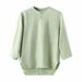 2024 Summer Casual Linen Men's Wear Simple Round Neck Three-quarter Sleeve Linen T-shirt Loose Breathable Top C009_viptrois.com