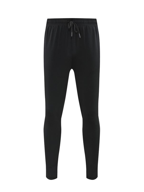 Men's Clothing New Style Ice Silk Breathable Casual Sports Trousers Elastic Fitness Leg Elastic Waist Running Slim Quick Drying Pants_viptrois.com