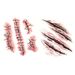 Hislaves 5Pcs Halloween Special Costume Makeup Zombie Scars Tattoos with Scab Blood_viptrois.com
