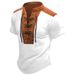Vintage Drawstring Stand Collar Polo Shirts Summer Men Casual Short Sleeve Tops For Mens Retro Patchwork Polo T Shirts_viptrois.com