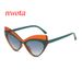 New Cat's Eye Color Matching Sunglasses Party Performance Trendy Full Frame Sunglasses_viptrois.com