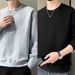 Men's Corduroy Long Sleeve Pullover – Lightweight Spring Essential, Crew Neck, Minimalist Streetwear (M-5XL, Breathable, Layering-Ready)_viptrois.com