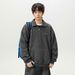 Monochrome Man- Color Block Striped Half-Zip Stand Collar Sweatshirt Autumn Winter Heavyweight Retro Pullover Thickened Warm Jacket_viptrois.com