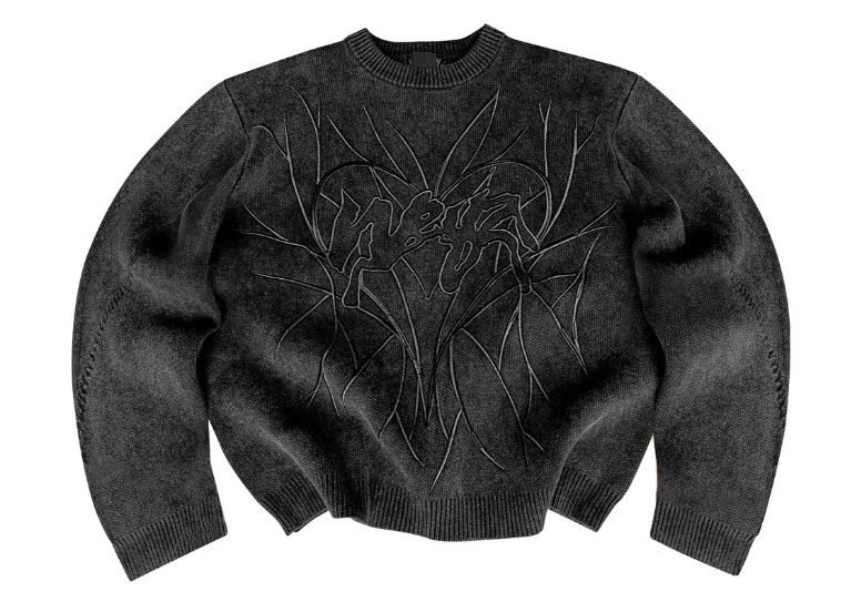 Unisex Oversized Cotton Knit Sweater With Crew Neck, Long Sleeve Pullover For Men & Women, Casual Streetwear For Spring & Fall_viptrois.com
