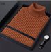 Men’s Korean-Style Turtleneck Sweater – Thickened Loose Fit For Autumn & Winter (White/Black/Bluish, M-3XL)_viptrois.com