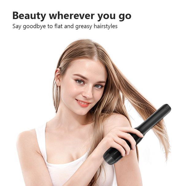wireless USB rechargeable electric curling iron straight curling dual purpose straight hair straightening iron female mini portable_viptrois.com
