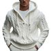 Men's Clothing Twisted Drawstring Hooded Pullover Sweater 7 Needle Wool Sweater Jacket_viptrois.com