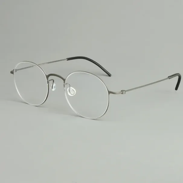 Upgrade High-quality Frames Made Of Pure Titanium 5504, Ultra-light, For Men And Women, Round Eyeglass Frames, Glasses,_viptrois.com