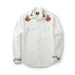 Men's Clothing Retro Slim Embroidered Shirt Cowboy Long Sleeve Shirt_viptrois.com