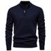 "Men's Half-Zip Fleece Lined Sweater – Trendy Autumn & Winter Pullover, Lightweight & Warm (M-4XL)"_viptrois.com