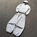 Autumn And Winter Casual Sportssuits, American Hooded Sweatshirts, Gray Loose Wide-leg Sweatpants, Versatile Leggings, Men_viptrois.com