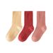 Kids'socks Children's double needle wool socks Autumn and winter solid color children's socks boys and girls baby wool_viptrois.com