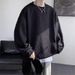 Pure American Dark Pattern Jacquard Heavyweight Trendy Brand Sweatshirt For Men Autumn Casual Cool Street Style Round Neck_viptrois.com