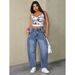 Men's Clothing High Waist Straight Leg Jeans - Summer Loose Fit Washed Wide Leg Pants In Blue, Light Blue, White, Black & Leopard Print (S-2XL)_viptrois.com