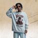Men's Hooded Sweatshirt, Fleece Lined, Thickened, Trendy Brand, Plaster Nun Print, Loose Fit Pullover Hoodie_viptrois.com