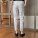 Men's Clothing Summer New Style Fall Feeling Stretch Trousers Slim Fitting 9 Point Pants_viptrois.com