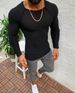 Loom Foreign Trade 2023 European And American Style Autumn Winter Fashion Men's Solid Color Knitted Slim Fit Handsome_viptrois.com