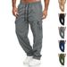 Men's Clothing Vintage American Casual Tactical Work Pants For Men - Relaxed Fit, Multi-Pocket, Durable Polyester, Outdoor & Commuter_viptrois.com