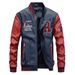 Men's Clothing Leather Baseball Jacket PU Casual Jacket Light Board_viptrois.com