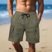 Men's Clothing New Size Men's Short Sports Overalls With Multiple Pockets Shorts Fitness Pants Sports Casual Shorts_viptrois.com