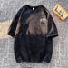 Washed And Worn Short Men's Summer Fashion Brand American Clothing, Loose Fitting Half Sleeved T-shirt For Teenagers_viptrois.com